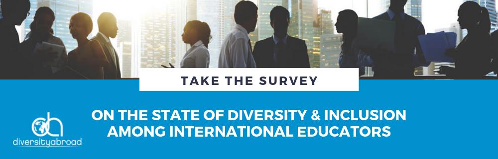 Only one week left to take the 2019 Survey of Diversity &amp; Inclusion Among International Educators! Share your voice about the state of the professional field of international education today. surveymonkey.com/r/G596PGB