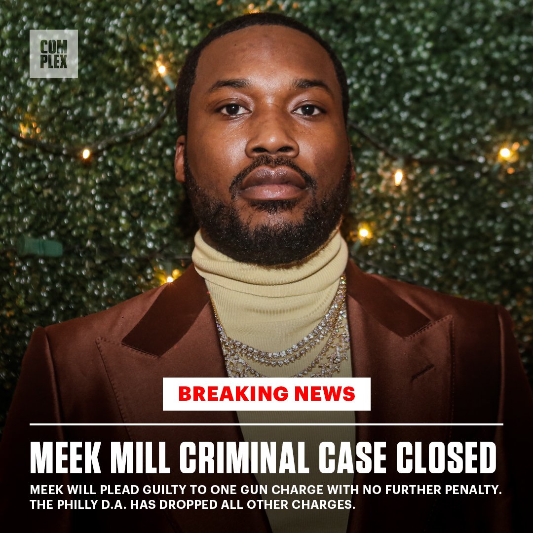 ComplexMusic's tweet photo. BREAKING: @MeekMill is no longer on probation, criminal case closed.

[via @NBCPhiladelphia] https://t.co/uZmYMtwmjt