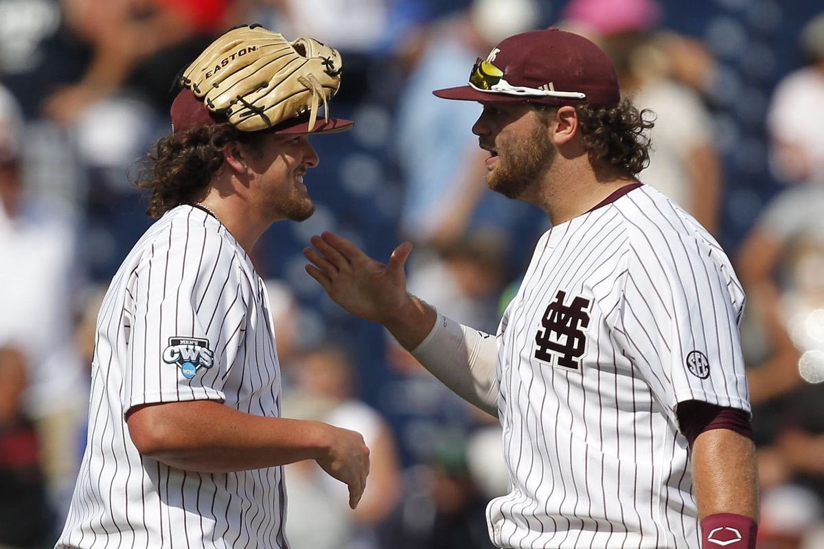 ScoutSteveR's tweet photo. There is an entire chapter in Stark Villains with @wes_rea. Wes shared memories of wearing the M over S including the run to Omaha in 2013 and breaking the NCAA record for on campus attendance. Pre-order your copy today @ https://t.co/8O4clKor4c RT for a chance to win a free copy https://t.co/OrcVr3vrpp