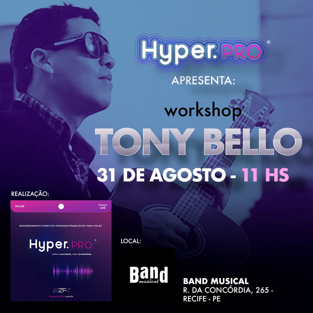 hyperprostrings's tweet photo. Atenção, Pernambuco! Neste sábado teremos mais um workshop de nosso endorser Tony Bello em Recife. Será na Band Musical: Rua da Concórdia, 265, a partir das 11h. #workshop #evento #musica #tonybello #bandmusical #recife #endorser #hyperclassstrings #hyperprostrings https://t.co/Hfe4gqzVLX