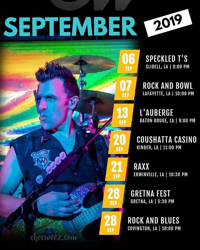 toddoneillmusic's tweet photo. Chee Weez September schedule released! #cheeweez @thecheeweez #theboysarebackintown #livemusic #nothingbutagoodtime https://t.co/syZKAghw5d https://t.co/VmCnDYJtM3