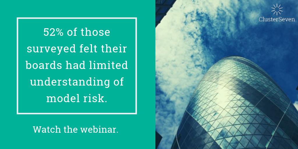 Over half of banking professionals feel their board lacks knowledge of their organization’s model risk. 4% felt they had no understanding at all! Discover more…ow.ly/6ger50vBUCy