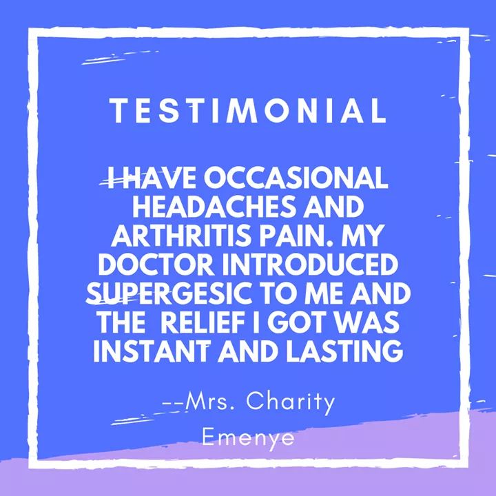 SuperiorPharma1's tweet photo. Testimonial Tuesday!
Hear what people have to say about supergesic!
#SupergesicWorks
#Superiorpharma #TuesdayThoughts #TuesdayMotivation #VMAs https://t.co/2me0tz6tK6