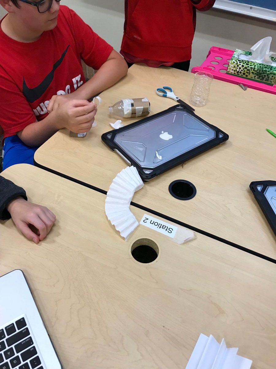 MrsAlcorn2018's tweet photo. Making air filters from their research and designs. ⁦@YCSSTEM⁩ https://t.co/o8SfAEd7B1