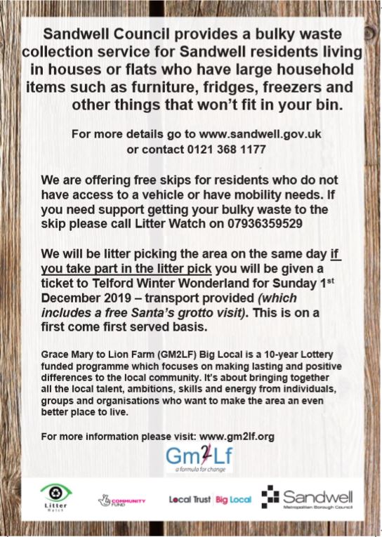 Join us tomorrow for our last litter pick at Hawfield Road &amp; the final chance to get yourself FREE tickets to Winter Wonderland in December <a href="/Litterwatch1/">Litter Watch</a> <a href="/SCVOSandwell/">SCVO</a> <a href="/TracysMemories/">Tracy Lowe</a> <a href="/SandwellNhoods/">Sandwell Nhoods</a> <a href="/sandwellcouncil/">Sandwell Council</a> <a href="/LocalTrust/">Local Trust</a> #litterpicks #dumpyourjuk