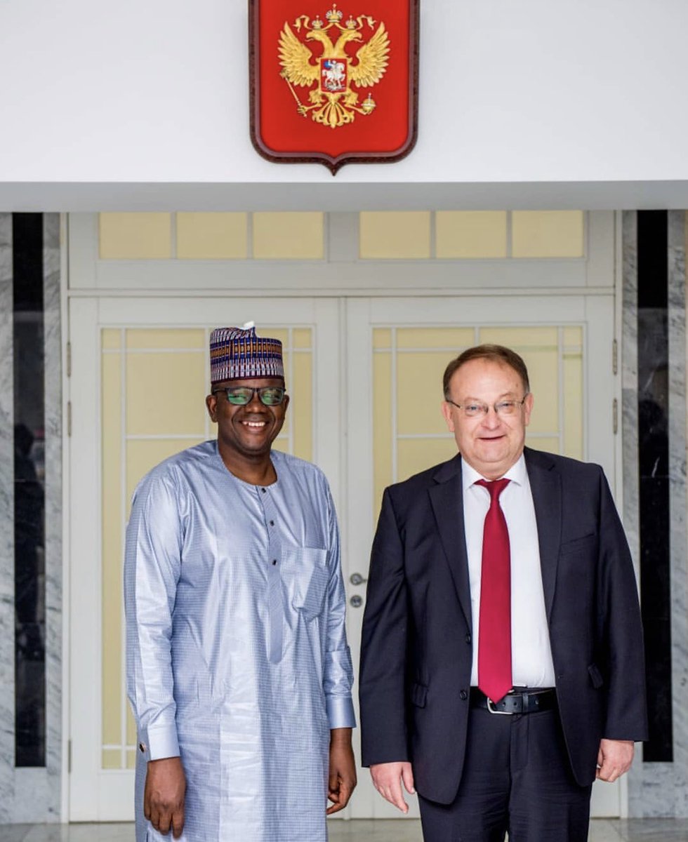I met with the Russian Ambassador, Mr Alexey L. Shebarshin at the Russian Embassy in Abuja. We discussed on how best Zamfara State can partner with the Russian Government to develop the critical sectors of the states economy, focus will be on improving Agriculture,Solid minerals