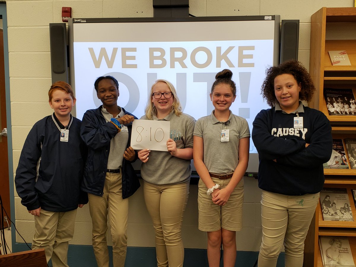 Look out 7th &amp; 8th grade! Mrs. Englestead's 6th graders broke out with the fastest time yet! #libraryorientationbreakout #makinglearningfun  <a href="/CauseyLibrarian/">Ms. Brooks</a> <a href="/Causeytigers/">Causey Middle School</a> @empowermcpss