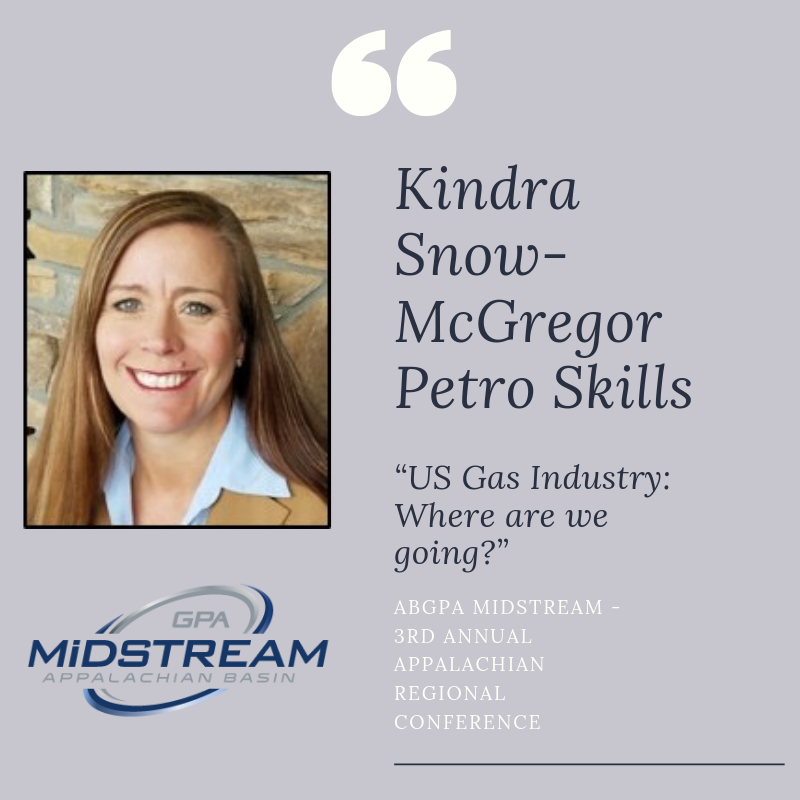 ABGPAMidstream's tweet photo. Where is the US Natural Gas Industry headed? Kindra Snow - McGregor of PetroSkills will provide insight at the 3rd Annual Appalachian Regional Conference. #ARC2019 #ABGPA https://t.co/Sh2XDAPT3F https://t.co/9uc1rbSHyg