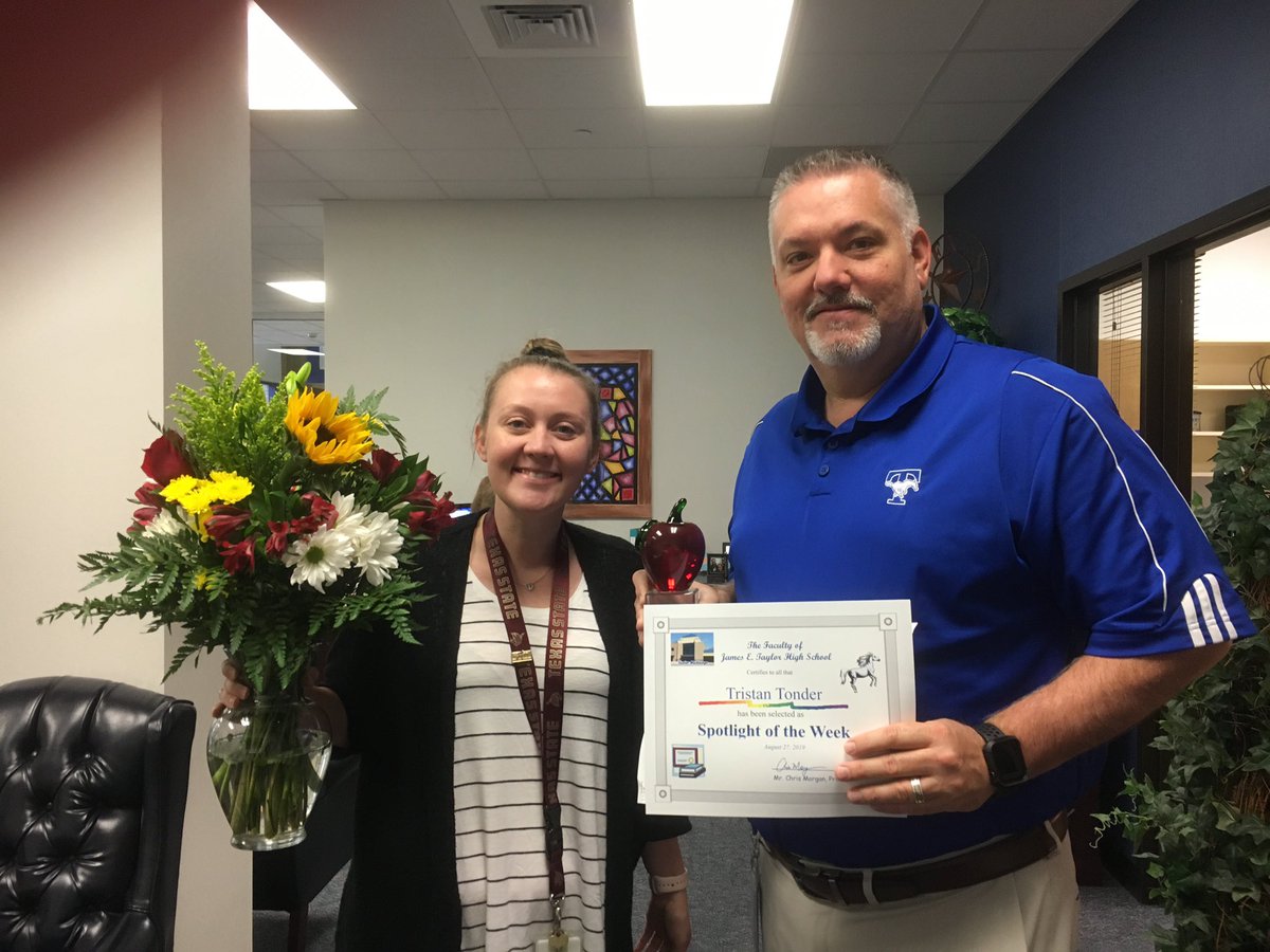 THS_Mustangs's tweet photo. Congrats to Mr. MacGregor and Ms. Tonder on being named Mustang Spotlight Staff Members!! https://t.co/kE6VQVk03C