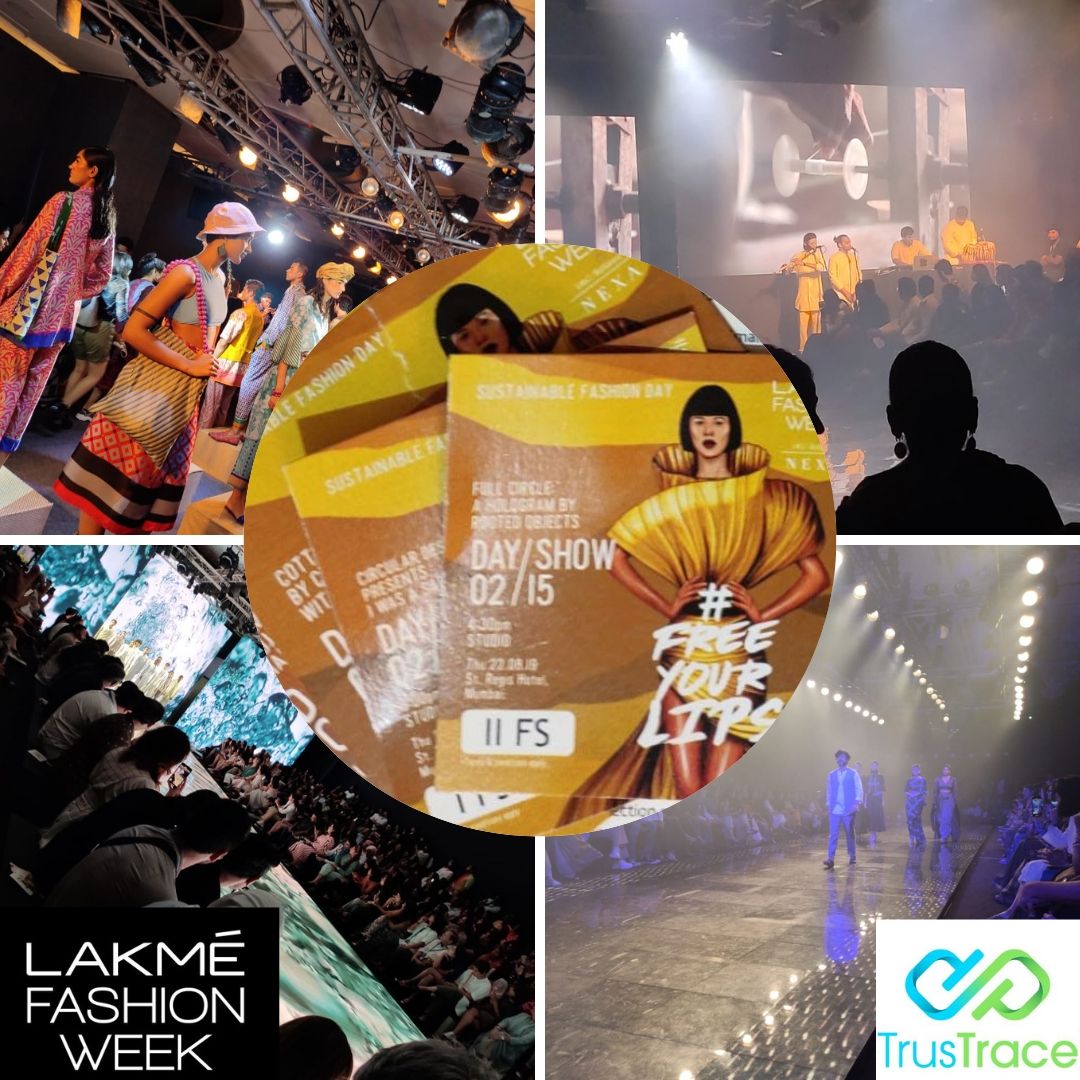 TrusTrace's tweet photo. Had great time at the @LakmeFashionWk. #LFWDay2's highlight was sustainable fashion & we were overwhelmed by the number of Indian sustainable fashion labels. It was great to connect with so many like minded people and witness some of the best designers showcase their collection. https://t.co/fiKiZv4Ij6