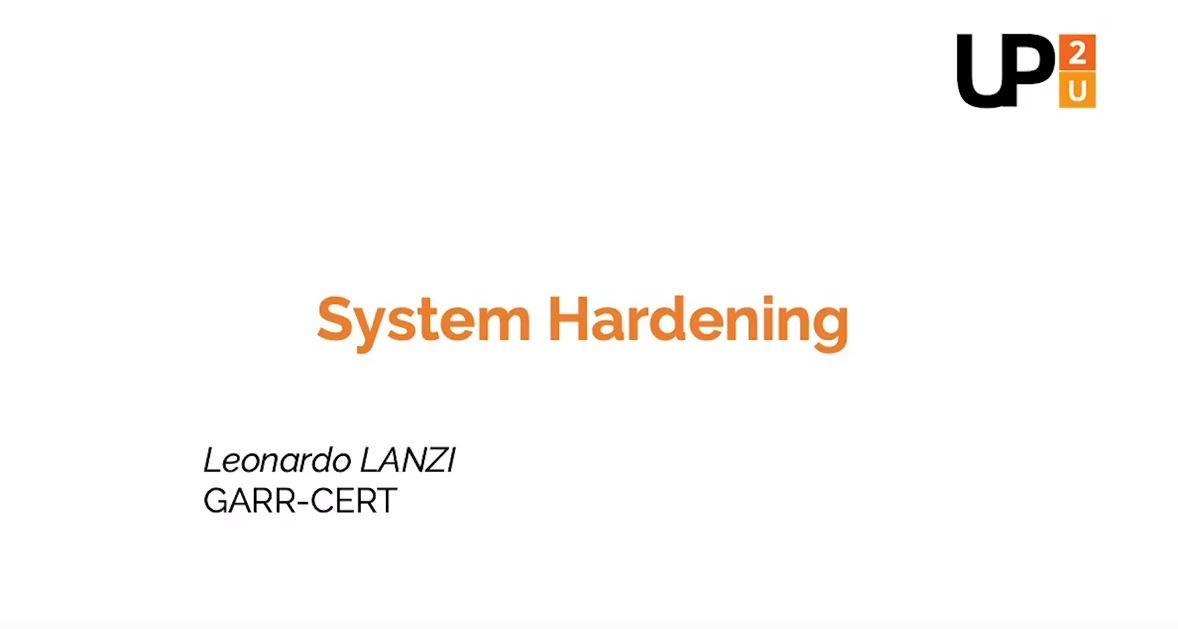 ReteGARR's tweet photo. Sicurezza informatica: quale miglior strumento del system hardening? Ce lo spiega Leonardo Lanzi ( @GARR_CERT ) in questo video creato per il progetto @up2universe 📑 #pilloledisicurezza #securitytips #securityTuesday #Up2U #Up2Universe 🎬 https://t.co/yFSCjJkn4S https://t.co/qAjdgopXpE