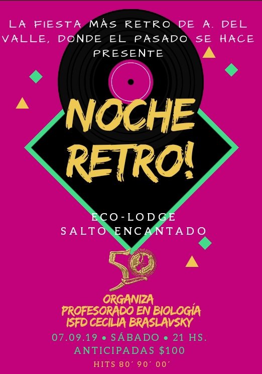 No te pierdas el sábado 07/09!! Organiza el ISFD Cecilia Braslavsky. Te esperamos en Ecolodge A del Valle. 🤗 <a href="/mariluleverberg/">Stella M Leverberg</a> <a href="/CristinaFretes4/">Cristina Fretes</a> <a href="/RafaMorgenstern/">Rafa Morgenstern</a> <a href="/udpm_misiones/">UDPM</a> <a href="/LodgesUdpm/">Complejo Lodges UDPM</a> <a href="/GuiyeCarrizo/">Guillermo Carrizo</a> <a href="/Uglbi3114Marcos/">MARCOS CABALLERO</a> <a href="/DirEdSup_Mnes/">DirEdSup MISIONES</a> <a href="/ReneGimenez14/">Rene Gimenez</a> <a href="/crisdavidsen/">Cristian Davidsen</a> <a href="/bigalke_noelia/">Noelia Bigalke</a>