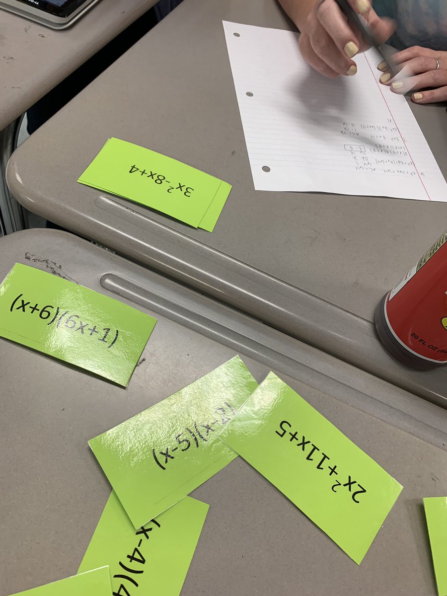 Algebra 2 is working hard on factoring today! Feeling nostalgic using the very first QS I ever made! Thanks <a href="/mathequalslove/">Sarah Carter</a> for this classic. #iteachmath #wearecreekwood