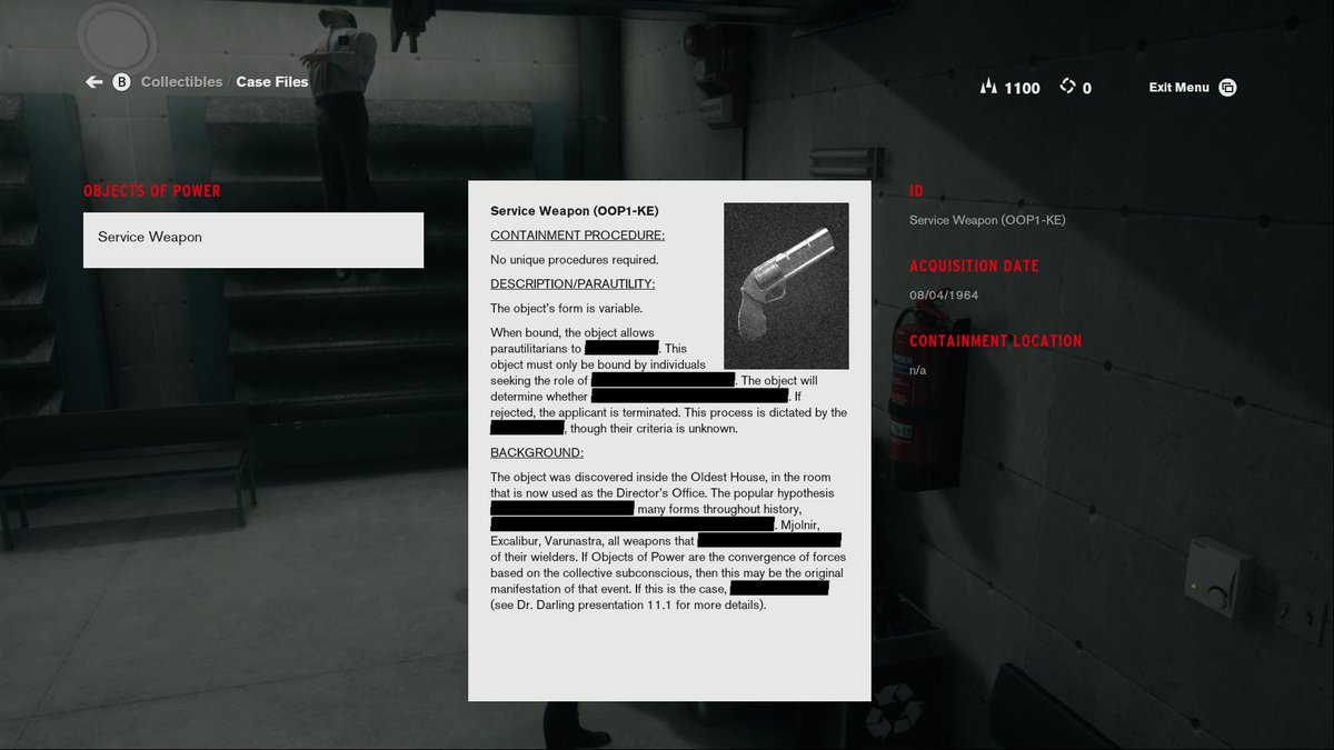 BennySuzume's tweet image. Remedy節を感じる小物、実写オープニング、ゲーム内動画、そして文書 #RemedyControl