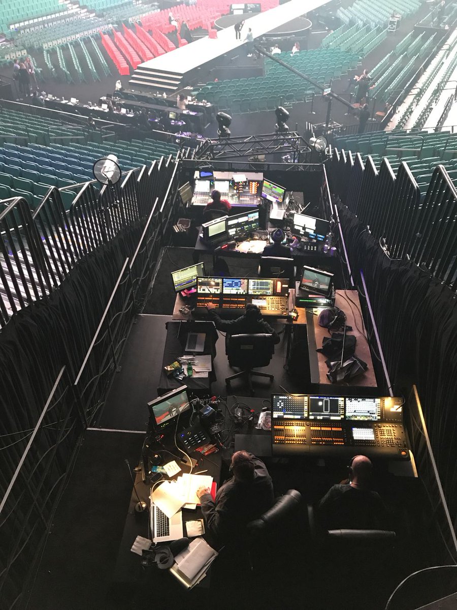 Shanetsmith's tweet photo. Some gear in vegas!  Over 150 @L_ACOUSTICS boxes, @RIEDELnet intercom with @clearcomsystem #AgentIC @YamahaCommAudio and @DiGiCo_official consoles @Shure wireless and 1 fantastic @LMG_BeyondTech crew! #PM7 #CL5 #Rivage #SD10 #bolero #K2 #KARA #LA12X #AxientD #Dante #AES67 #audio https://t.co/Z8GjAB0HWg