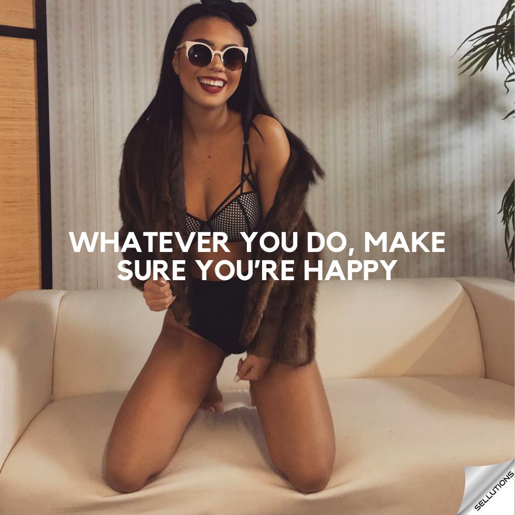 sellutionsOY's tweet photo. Are you doing the thing that makes (or has already made) you happy or are you doing the thing you "think" will make you happy?Follow us @sellutions 👍😃🤔😜🍾🎂🏝🏖✈️🛫🌃💰💎⏳🔋🎁🔓💯‼️⚠️✔️🍫🐕
#sellutions 
#woman 
#beauty 
#sun 
#paradise https://t.co/YUMaGGBMoi