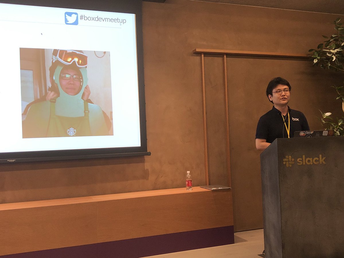 taketakekaho's tweet photo. 今日はこちら。BoxとSlackの話一緒に聞けるなんてステキ!
#boxdevmeetup https://t.co/jZxGCDJCDu