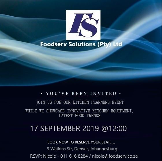 Join Foodserv Solutions for our Kitchen Planners Event 
while we showcase innovative kitchen equipment and latest food trends 🍲🍝🥖🥘🍖🍤🍗🍣

#hotels #chefs #groupchef #execchef #hospitality #kitchens #industrialkitchens #restaurants #innovation #foodservsolutions