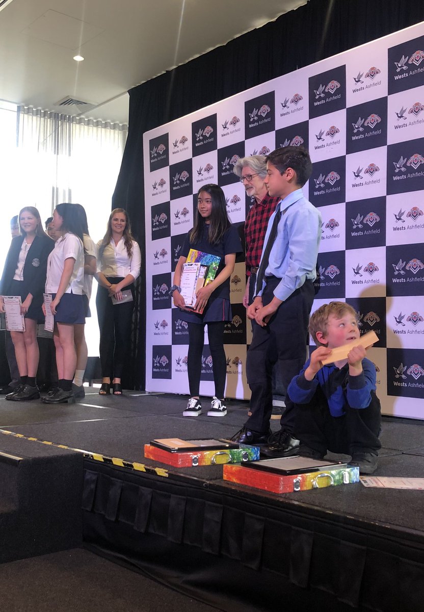 MsRebeccaMelia's tweet photo. Some of our wonderful students representing @AshfieldPS at Wests Community Spirit Awards today. Proud of our finalists and winners in Citizenship and Art categories 🎖 https://t.co/EBwUqnHz5c