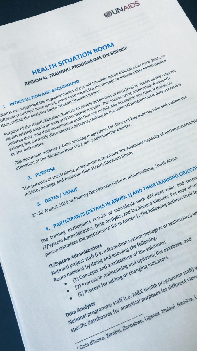 UNAIDS_ESA's tweet photo. “Achieving the #FastTrack targets = right interventions for right populations in right locations. This is only possible if data is made available to support such decision making & that’s what the #HealthSituationRoom is all about.” @CNSozi at @UNAIDS_ESA Sit Room Training today https://t.co/MElG8gSSQQ