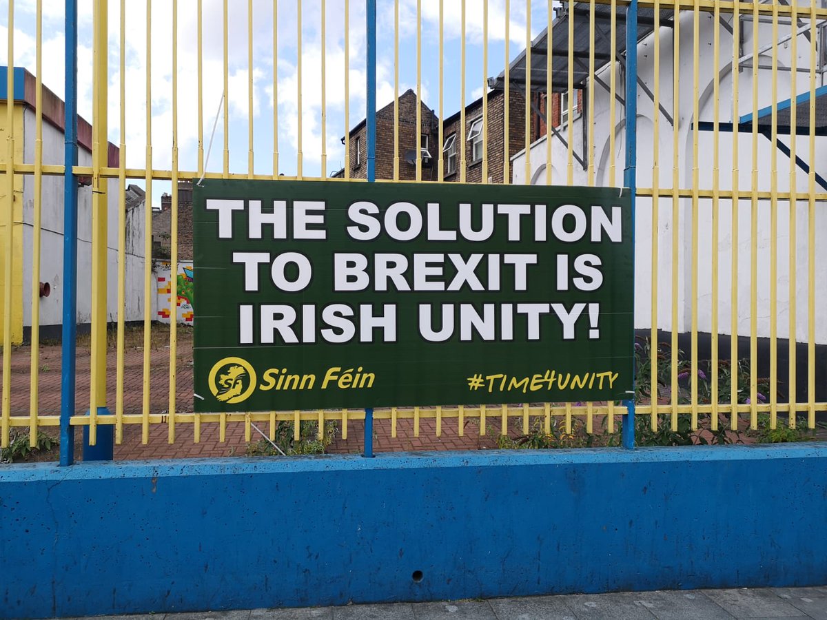DublinSinnFein's tweet photo. Billboards up around Croke Park ahead of the Big Match on Sunday #notobrexit #yes4unity #UpTheDubs https://t.co/1NclJ1jyGb