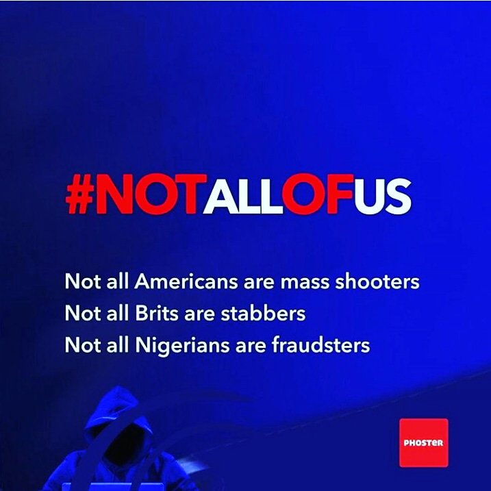 eric_okomado's tweet photo. It's often easy to catalogue a group of people with one unfortunate tag. 

#notallofus
#legit #naija #fbilist  #saynotofrauds #us #usa #fbi #efcc https://t.co/MExnbRYq99