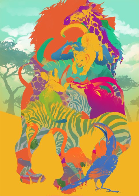 ライオンキングのtwitterイラスト作品