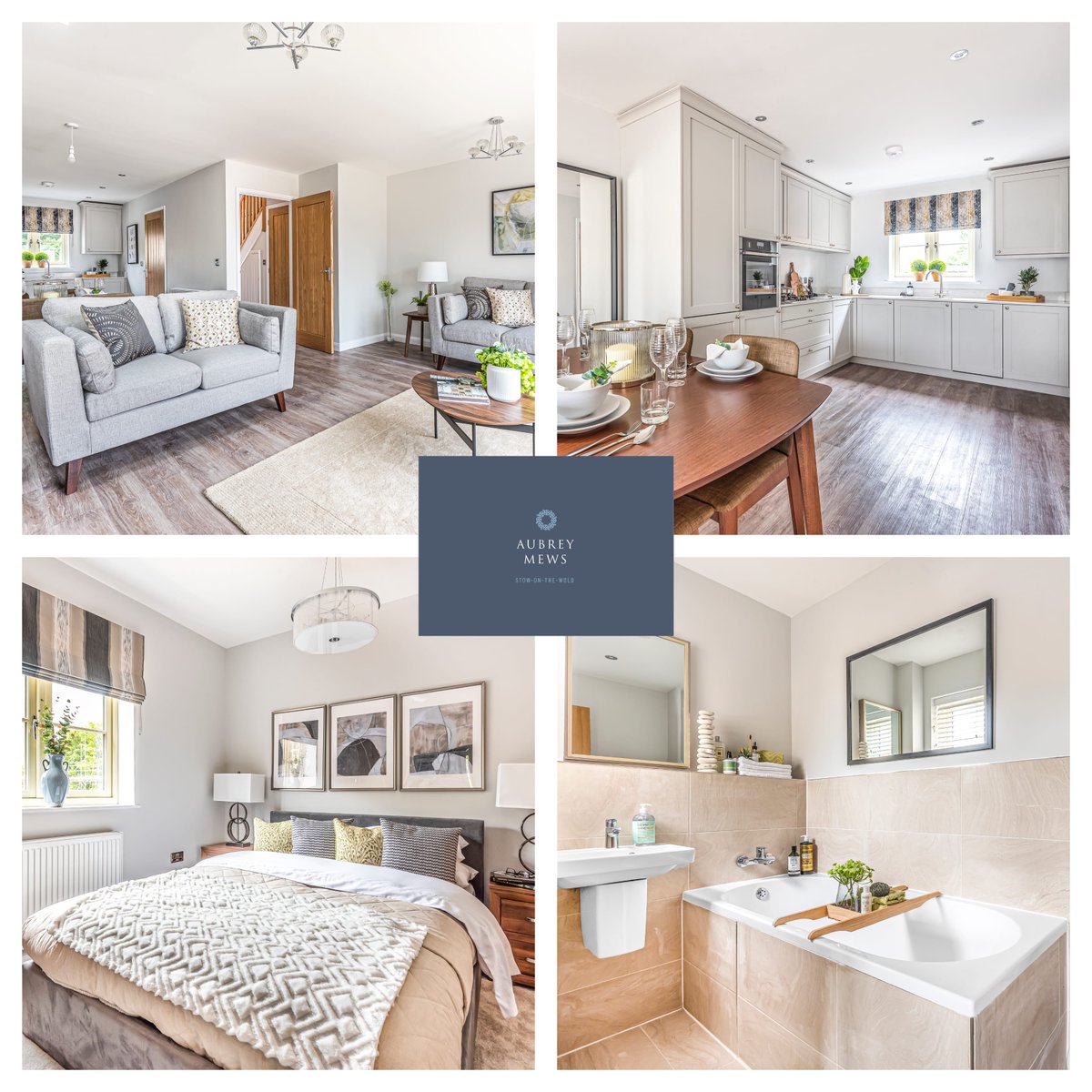 Beautiful inside and out! 2, 3 and 4 bedroom Cotswold stone cottages with Shaker-style kitchens, quality appliances and stylish interiors.  Book your visit to the Aubrey Mews show home in the heart of Stow-on-the-Wold ow.ly/5vH450vgkqi #cotswolds #aubreymews #stowonthewold