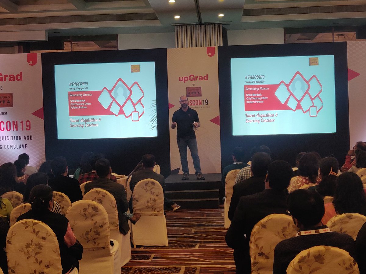 recruiting_adda's tweet image. Remaining Human in a World Powered by AI-Enabled Technology  @cmurdock #TASCON19 #upgrad