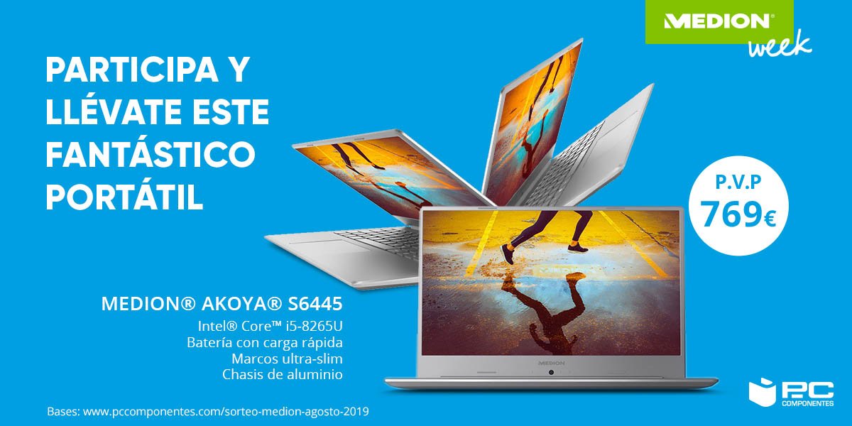 pccomponentes's tweet photo. 🚀SORTEO🚀

¡Gana este MEDION AKOYA y celebra con nosotros la llegada de la MEDION Week y sus DESCUENTOS de hasta 45%!

1⃣ Haz RT
2⃣ Sigue a @pccomponentes y @MEDIONIberia
3⃣ Comenta con #MedionWeekEnPcComponentes tantas veces como quieras diciendo por qué debe ser tuyo

¡SUERTE! https://t.co/MxX03I7M1u