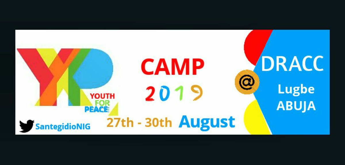 SantegidioNIG's tweet photo. Today we  expect *Youth for Peace Members* @ DRACC Abuja for their *3day Summer Camp program*. This event is designed to talk about and share experiences on *Building Lasting Friendship for Peace, https://t.co/AYPUfV03ER