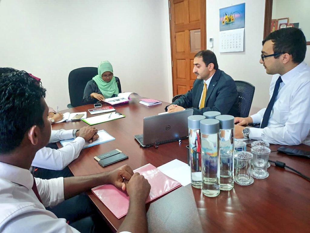 SFdevelopmentMV's tweet photo. Minister @shidhatha meets with representatives of Sulemaniye Maldives to discuss planning and establishing shelter facilities. https://t.co/aczlO8PH02