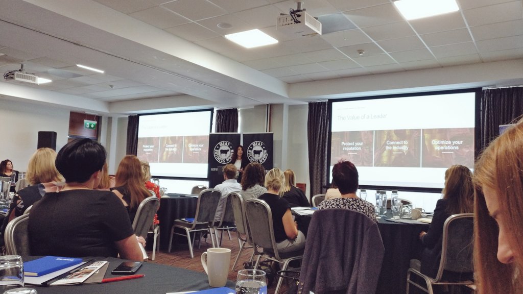 OdileEvans's tweet photo. Both Tara McCarthy from @Bordbia and Niall Browne from @dawnmeatsgroup speaking about the need for leadership in the meat industry at @meatwomen conference #mbw19 https://t.co/oayf5rzmK4
