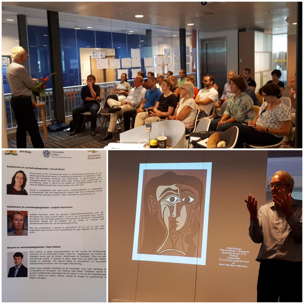 JuliaNdeWachter's tweet photo. Vandaag de derde leerzame dag tijdens de #summerschool #leiderschap voor collega's van #gemeentedenhaag en #gemeenterotterdam over netwerkorganisaties en hoe je als leider verschil kunt maken. Met o.a. de hoogleraren @JonathanGosling en @GeertTeisman. https://t.co/9aYjmpN828