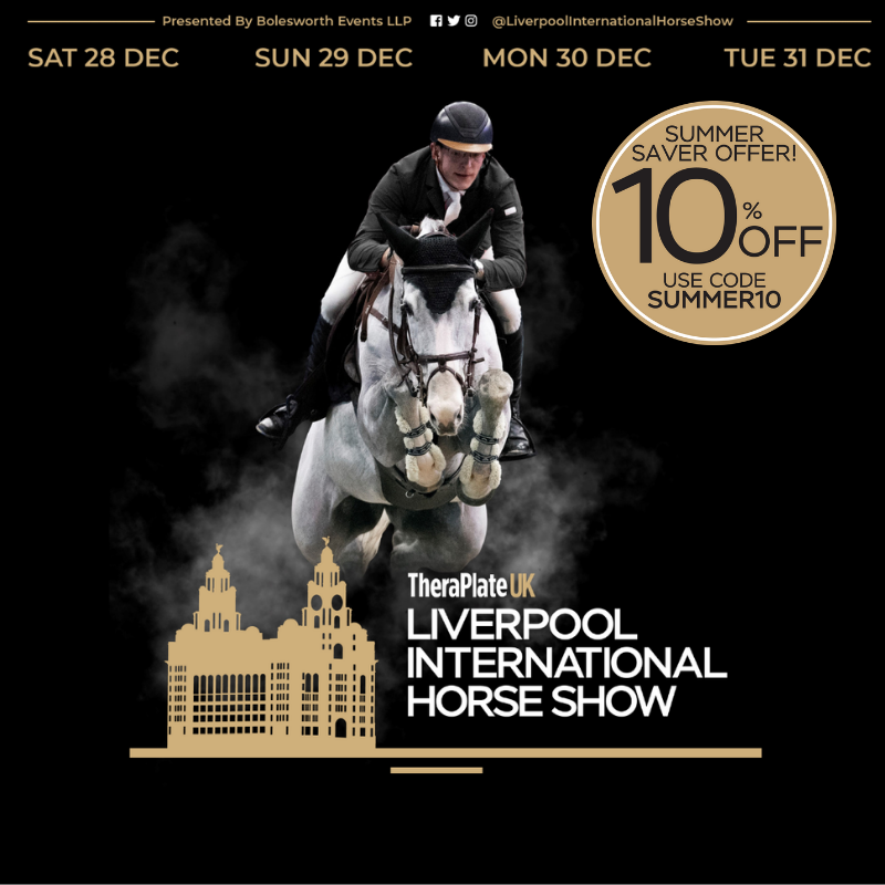 LiverpoolInt's tweet photo. ✨ DON'T WAIT... 10% OFF ENDS SOON ✨

For a limited time only, enjoy 10% off General Admission tickets to the TheraPlate Liverpool International Horse Show.

BOOK NOW: https://t.co/aGHAG2OX1j

*Offer ends 31/8/19

#LIHS2019 #horses #equestrian #daysoutliverpool #liverpool https://t.co/tTwpflhOV3