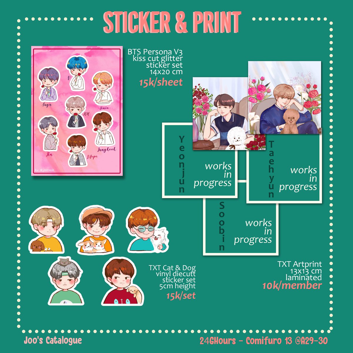 unegiri's tweet photo. [HELP RT🐨💜]
hii! ini katalog merchku buat #comifuro13 nanti. bakal ada disana bareng @24G_HOURS di A29-30.

bisa DM aku yaa kalo mau booking atau boleh tanya-tanya dulu👀👀

#cf13 #cfxiii #comifurocatalogue https://t.co/EGEvSvZB2V