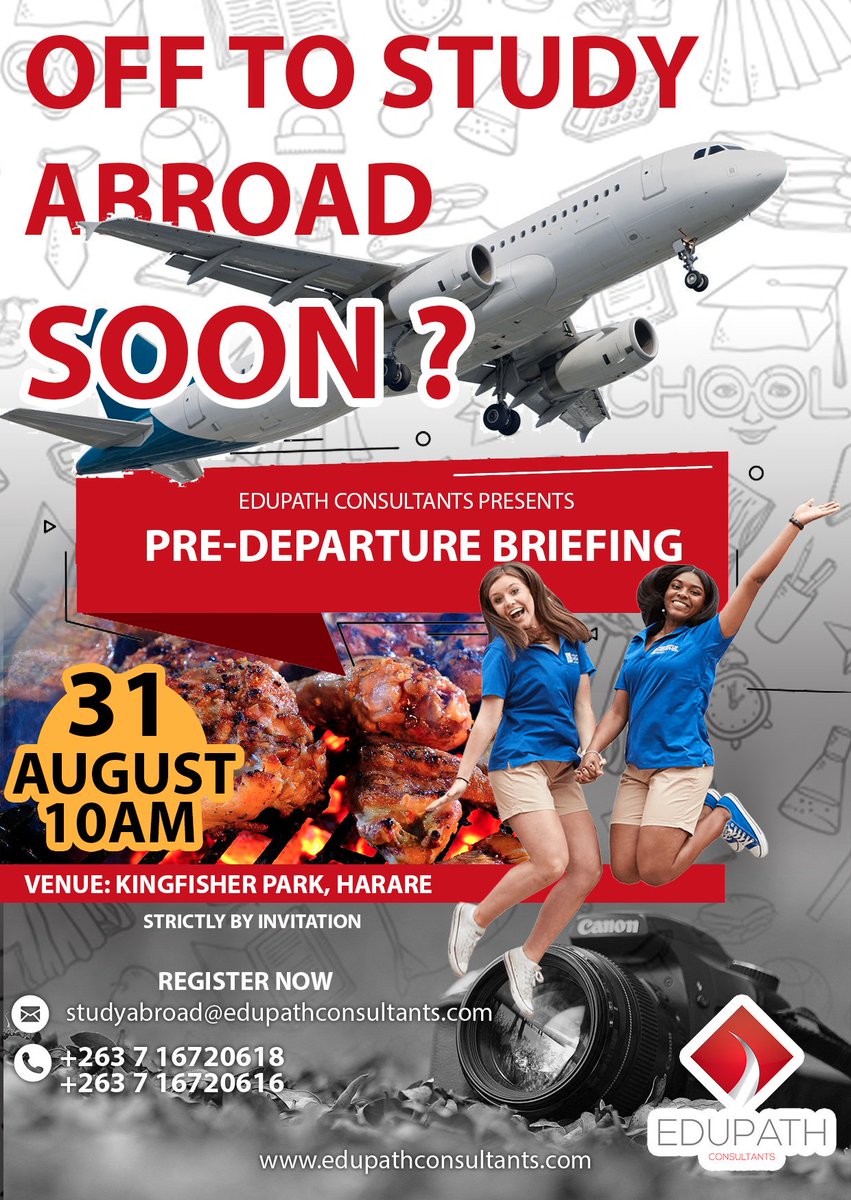 edupathco's tweet photo. Are you going to study abroad? Are you looking to get assistance on visa appointments? Are you looking to make friends going to the same destination as you? Come and join our Pre-departure briefing!!

For more information contact : 0716720618 https://t.co/8qAjUn3CSu