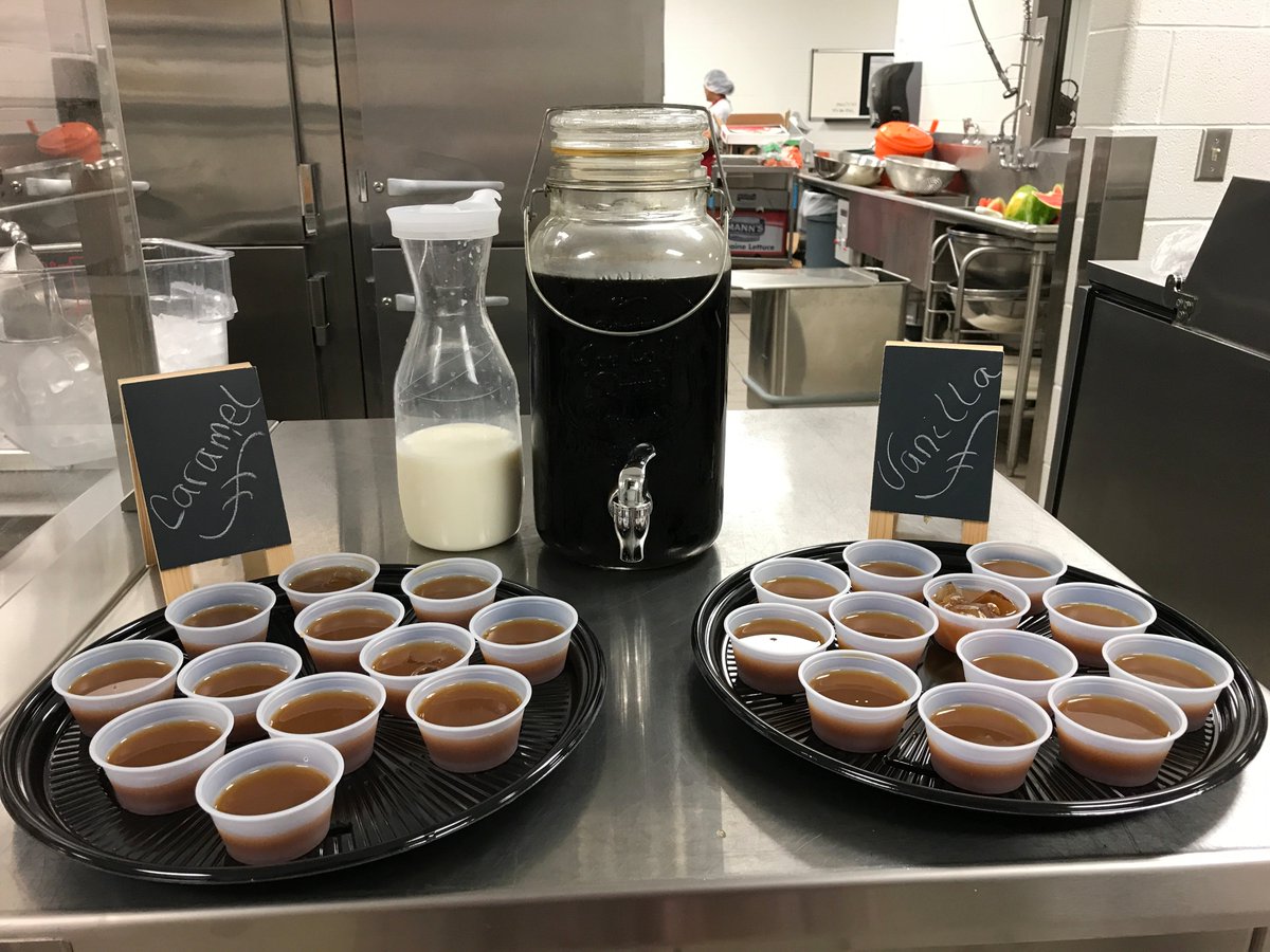 LCPSCafe's tweet photo. Get ready @RockRidgeHigh, we are sampling our NEW iced caramel and vanilla lattes this morning during #LCPSBreakfast!! https://t.co/EL5HZzItKF