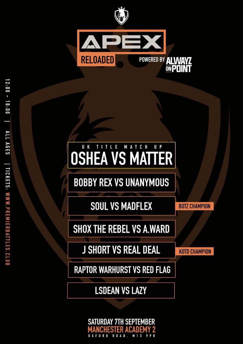 ShottyHorroh's tweet photo. Crazy night of battle rap coming up for only £15 https://t.co/r45LXyMrJJ