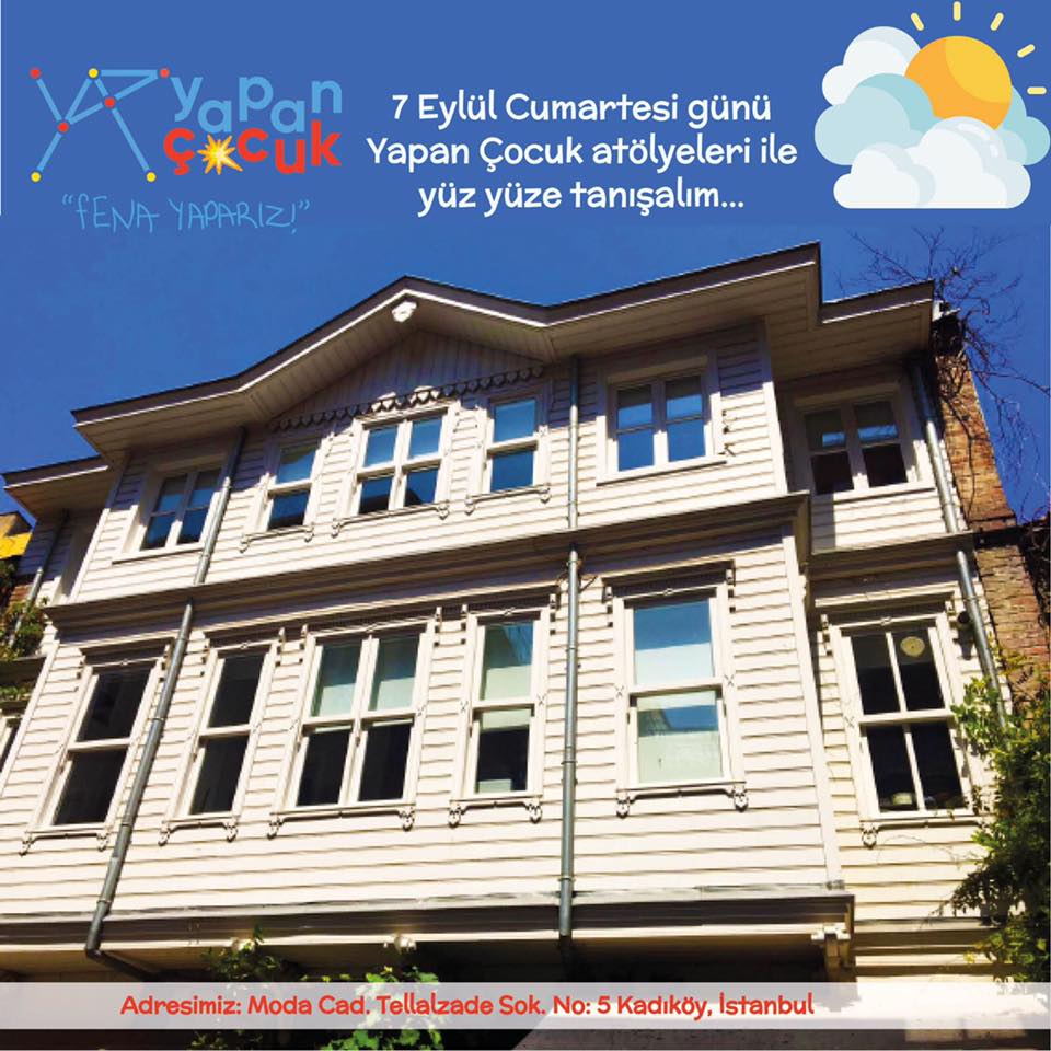 yapancocuk's tweet photo. 7 Eylül'de Yapan Çocuk'a davetlisiniz !
Atölyelerimizi yakından görüp, kullandığımız teknolojiler ile tanışmak için buyrun bir çay içelim ☕️🔅
Daha fazla bilgi için: @infoyapancocuk.com 
+90 (552) 369 95 96 
#happydays https://t.co/Qs2LvRh1Eh