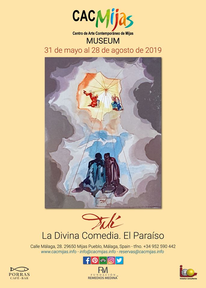 juventud_mijas's tweet photo. ¡Últimos días para disfrutar de Dalí y su arte en el @cacmijas! 

✔️ La divina comedia. El paraíso
📆 Hasta el 28 de agosto
🕑 Lunes a sábados, de 10.00 a 18.00 hrs
📌 C/Málaga, 28 (Mijas Pueblo)

Más info 👉 952 59 04 42. https://t.co/z8owFO788Y