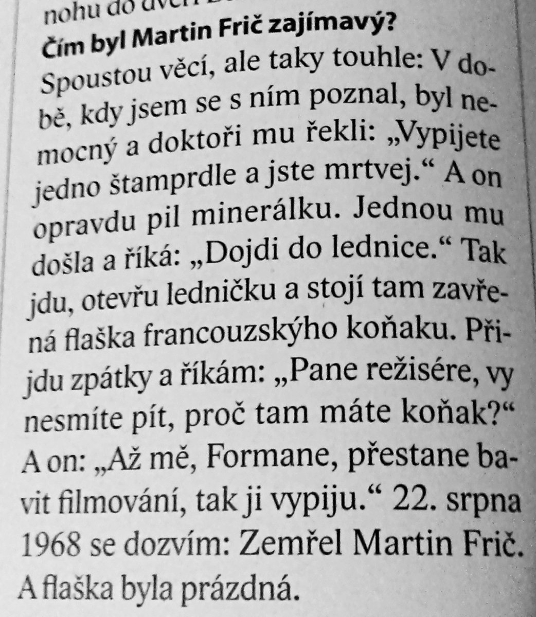 davidason's tweet photo. @FF_CUNI zmiňuje to Miloš Forman v jednom z rozhovorů.. https://t.co/0zTgCVtFkn