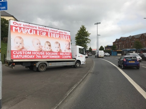 PreciousLifeCom's tweet photo. SPOTTED!
Our #MarchForTheirLives mobile billboard seen on the M3 and on the Shore Road this morning. Send us a photo if you spot it in your area!
Saturday September 7th - #SaveTheDATE to #SaveTheirFATE! https://t.co/LB39GbO0x8
