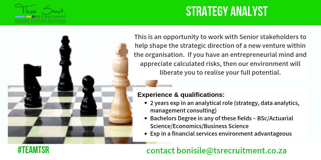 This is an opportunity to work with Senior stakeholders to help shape the strategic direction of a new venture within the banking sector. #STRATEGICANALYTICS #ANALYST #BANKING