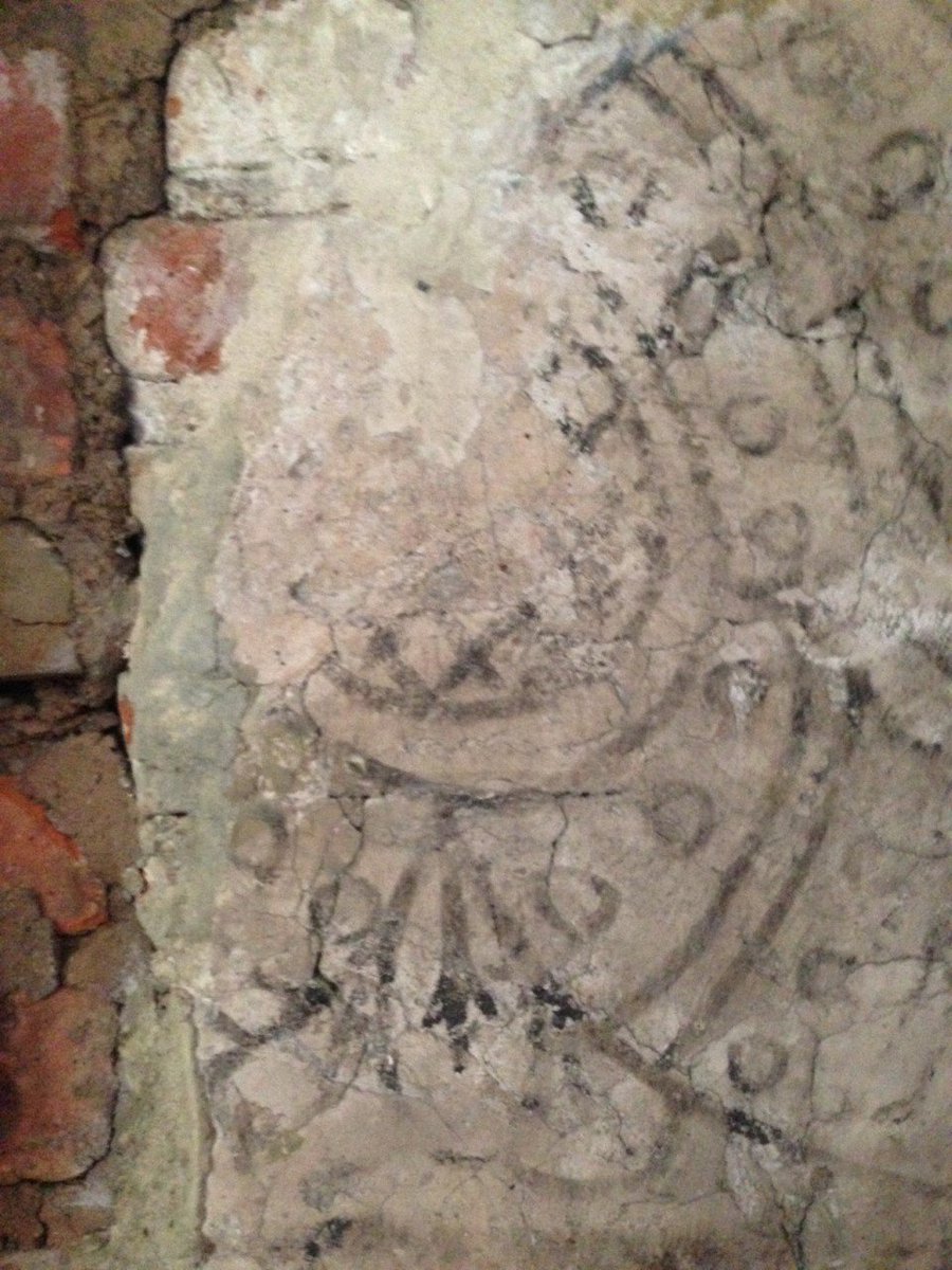 ReptonArchives's tweet image. Great to start the new term viewing the fantastic conservation work done by Alex Carrington ACR on the rare Old Priory wall paintings, which probably date from the earliest years of the School.