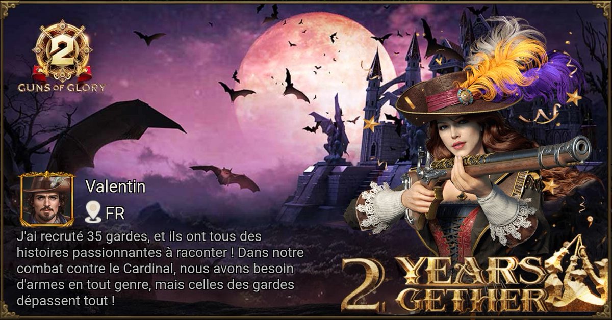 Valentiin55's tweet photo. [Événement spécial] Célèbre le deuxième anniversaire de Guns of Glory ! https://t.co/uH2Rn7j5WK https://t.co/kWeUg4UKYT