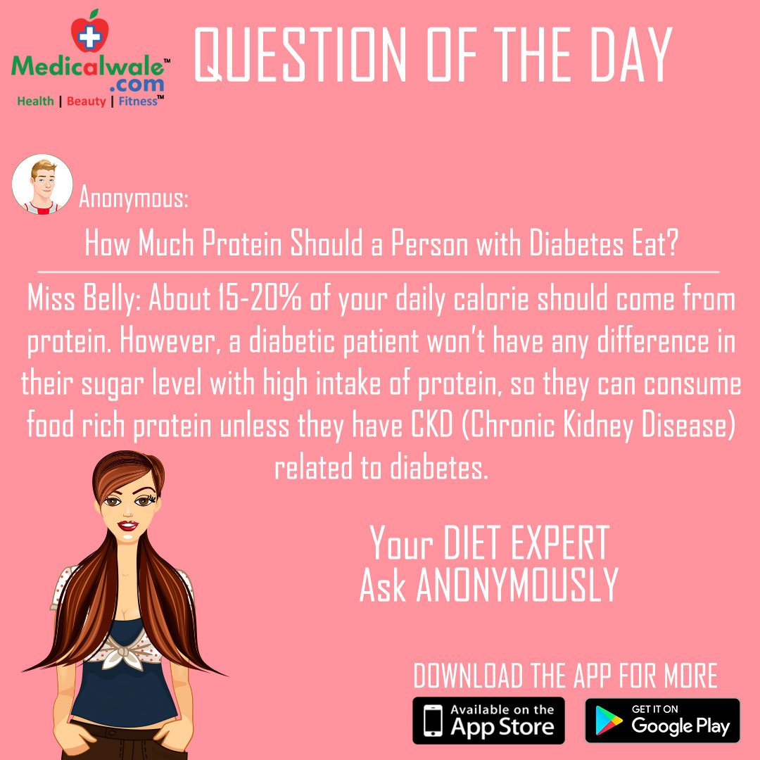 Medicalwalecom's tweet photo. Have any diet query?
Ask to our dietitian Miss Belly!
Download app- https://t.co/MOfWdFW4N8
#Medicalwale #MissBelly #DietExpert #Protein #Intake #Diabetes #15Percent #20Percent #DailyCalorie #SugarLevel #HighIntake #Consume #FoodRich #ChronicKidneyDisease #CKD #Doctor #Support https://t.co/5tk32ogk5F
