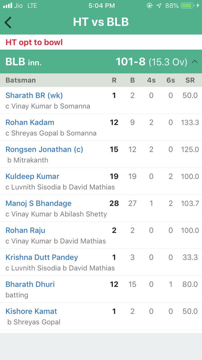 gaganabh's tweet photo. Dear @Dream11 kindly refund out money for the ongoing crick match of #HTvBB as S Gopal is not in your squad list as well as playing 11 and he is playing and also took 1 wicket and 1 catch. This is tempering and is not justified. Kindly abandon the results of this match and refund https://t.co/FAjNjHkryk