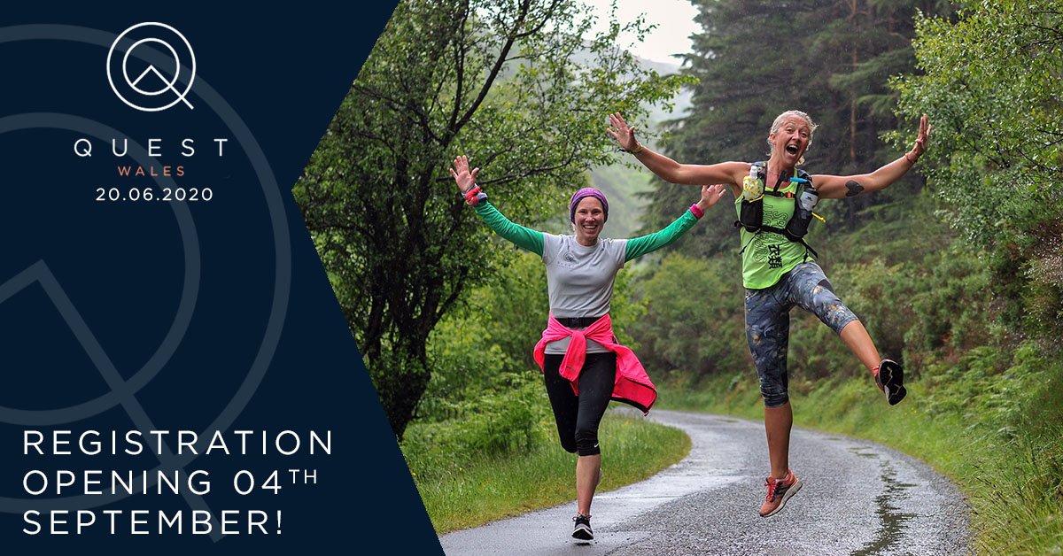 #QuestWales 2020 has returned to the original date of 20th June to avoid coinciding with another event taking part in the locality.  We want to give you an awesome experience and believe 20th June will allow us to do just that!
Registration opens Wednesday 4th September😊