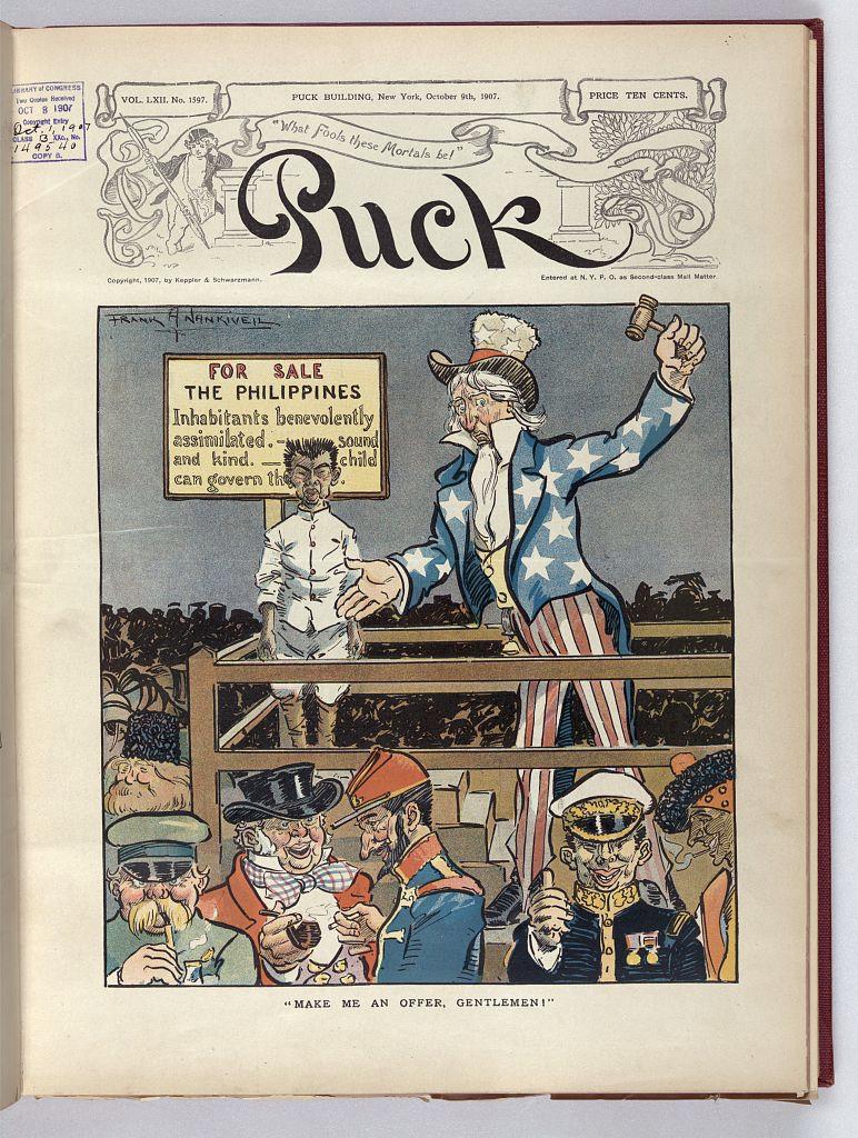 and bc this connection is not made in either mainstream US or PH history & culture, the analysis of America's relations to the PH is not through a post-colonial lens. When it should be. This is how the US imagined the PH at the time of imperialism: